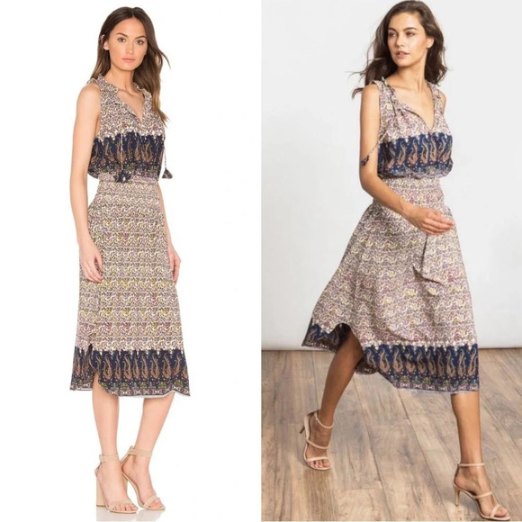 Misa Los Angeles Maddie French Floral Paisley Dress Midi Women’s size XS - Picture 1 of 12